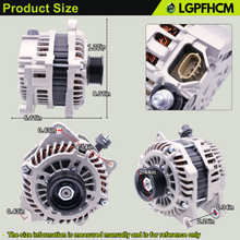 Load image into Gallery viewer, 11273N 150A 12V Alternator Compatible for Ford Edge 2007-2014 Fusion 2010-2012 Taurus 2008-2012 for Lincoln MKS 2010 MKX 2007-2010 MKZ 2007-2012 For Mercury Sable 2008 2009 3.5L 3.7L 6-Groove CW 6-Groove Pulley #11273