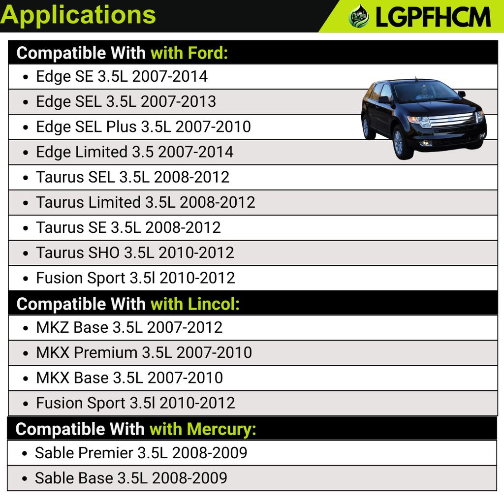 11273N 150A 12V Alternator Compatible for Ford Edge 2007-2014 Fusion 2010-2012 Taurus 2008-2012 for Lincoln MKS 2010 MKX 2007-2010 MKZ 2007-2012 For Mercury Sable 2008 2009 3.5L 3.7L 6-Groove CW 6-Groove Pulley #11273