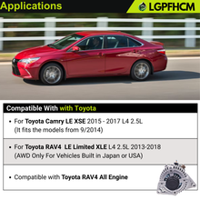 Load image into Gallery viewer, 104211-3541 12V 125A Alternator for Toyota Camry 2.5L L4 2014-2017 For RAV4 L4 2.5L AWD 2013-2018 For RAV4 All Engine 2017-2018 Replacement 104211-3161 27060-0V170 27060-36080 210-1244 210-0875 6-Groove Clutch Pulley CW