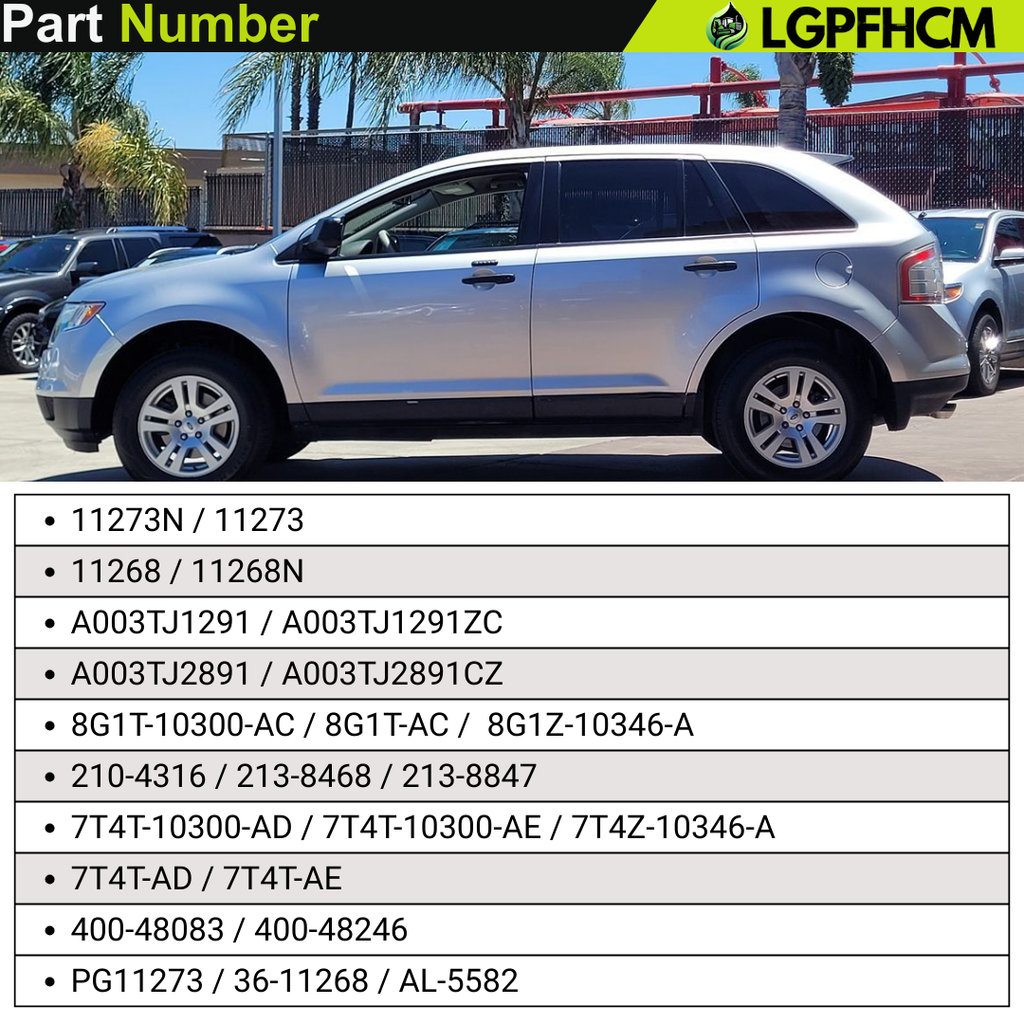 11273N 150A 12V Alternator Compatible for Ford Edge 2007-2014 Fusion 2010-2012 Taurus 2008-2012 for Lincoln MKS 2010 MKX 2007-2010 MKZ 2007-2012 For Mercury Sable 2008 2009 3.5L 3.7L 6-Groove CW 6-Groove Pulley #11273