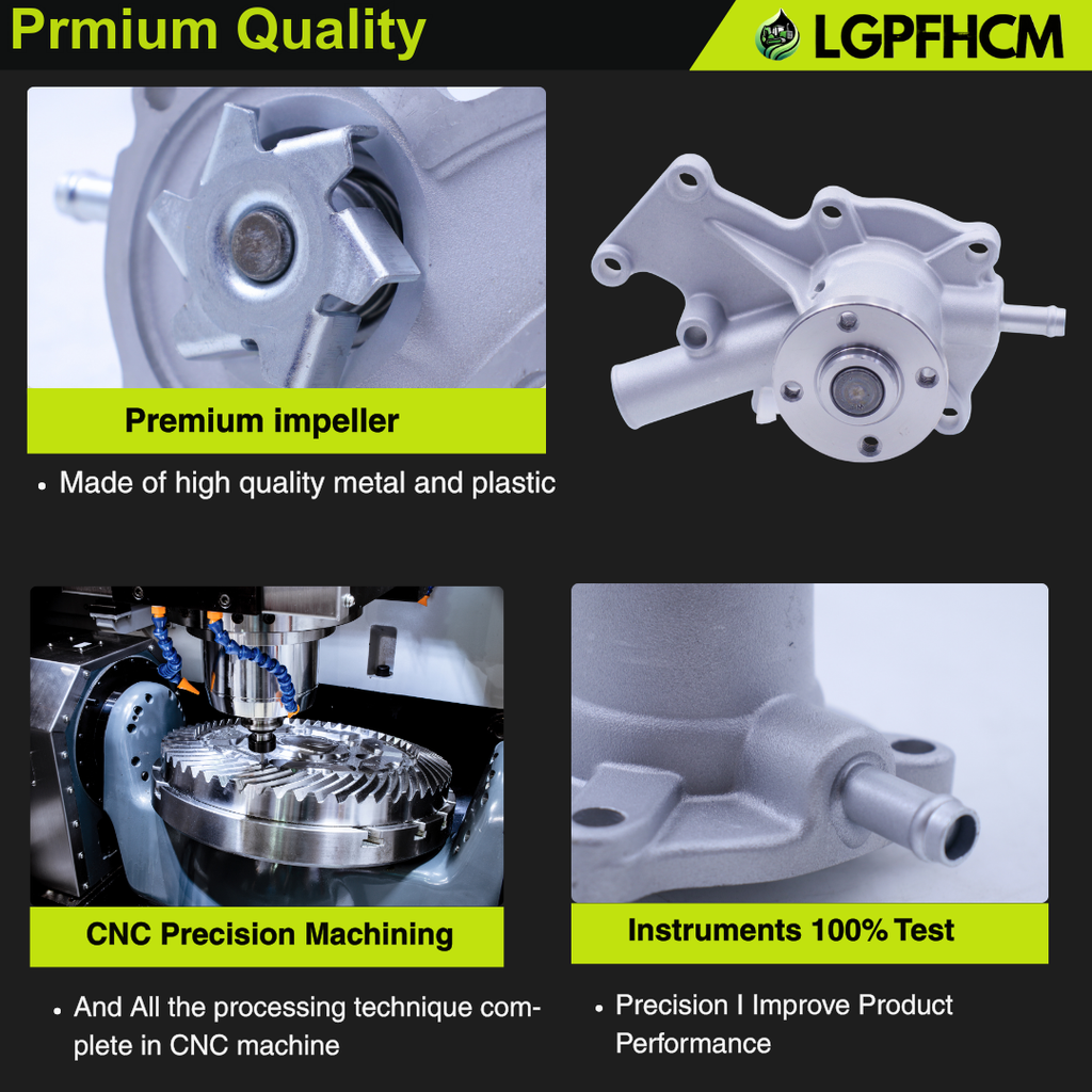 0185-5433 Engine Water Pump with Gasket Compatible With Cummins Onan RV Diesel Generator #185-5433 01855433 1855433 10mm