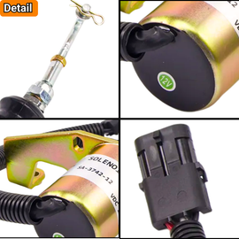 3932017 SA-3742-12 12V Fuel Shutoff Solenoid Valve With Bracket Kits for Deutz Bosch RSV Engine Solenoid Coil