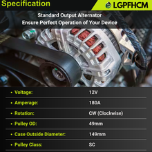 Load image into Gallery viewer, 12317558219 180A Alternator for BMW 135i 3.0L 2008-2010 335i 2007-2010 335is 2011-2013 335xi 2009-2010 535i 2008-2010 535xi 2008 # 12317558220 0121715016 0121715116 11302N