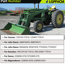 Load image into Gallery viewer, 129129-77010 12V 13T 1.4KW Starter Motor For Yanmar Engine Industrial 3TN84 4TNE88 For John Deere 3014 3015 4019 4020 4210 4300 4310 4400 4410 790 1600 #129407-77010 AM876435 228000-3732 9722809-373 TY25237 TY25233