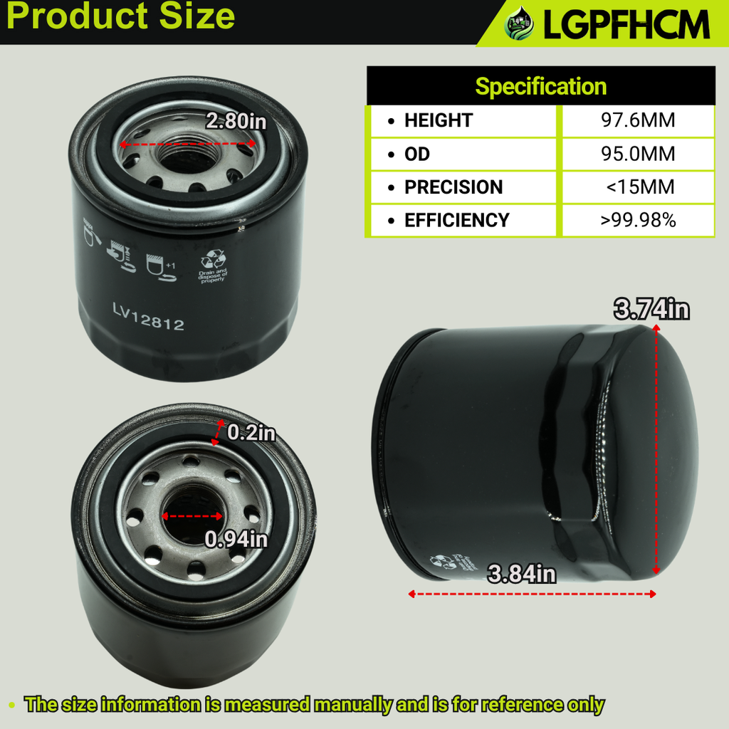 LVA12812 Hydraulic Transmission Oil Filter Fit for John Deere 2305 2210 Series Compact Utility Tractors Hydraulic Oil Filter Replace LVU800812