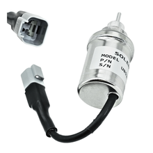 Load image into Gallery viewer, 12V 185206452 U85206520 Fuel Stop Shutoff Solenoid Valve Compatible with Perkins 402D 403D 404D 404C 403C HL403C-15 HR404C-22T For Caterpillar For Cat Engine 3011C 3013 3013C 3024C 3034 216 226 228 232 242 # U85206452 U85206451 185206451 185206450