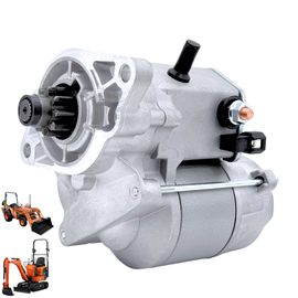 15471-63011 12V 9T Starter Motor For Kubota Excavator K008 Tractors-Compact B2150 B9200 Tractors-Garden G1800 G1900 UTV 900 For Thomas Equipment Skid Steers T84 Universal Inboard M-35