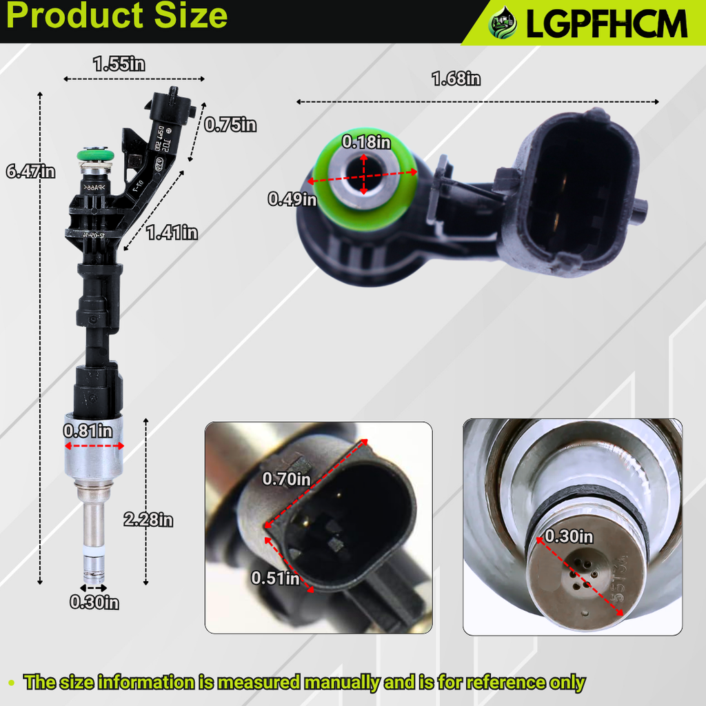 1Pcs LR105431 Fuel Injector For Land Rover V6 3.0L LR4 For Discovery 4 2014-2016 For Range Rover Sport Full Size 2015-2020 For Discovery 5 2017-2020