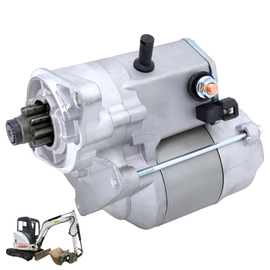 12V 1.4KW 9T 16611-63013 Starter Compatible with Bobcat Excavator 428 425 Skid Steer 553F Wheel Tractor B200 for Kubota Engine D722 D902 D950 D1105 V1305 V1505  For Ausa Lift Truck For Kubota For Toro Mowers