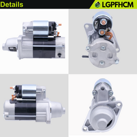 12V 9T 1G023-63010 Starter Motor For Kubota Engine D722 D782 18HP 21HP For Lawn Tractor F2260-R F2560-E F2560-R F3060-R GR2100 GR2120 ZD18 ZD21 ZD28 #1G023-63011 67980-31151 18417