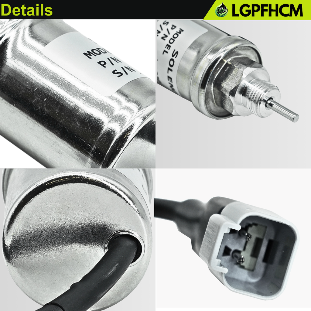 12V 185206452 U85206520 Fuel Stop Shutoff Solenoid Valve Compatible with Perkins 402D 403D 404D 404C 403C HL403C-15 HR404C-22T For Caterpillar For Cat Engine 3011C 3013 3013C 3024C 3034 216 226 228 232 242 # U85206452 U85206451 185206451 185206450