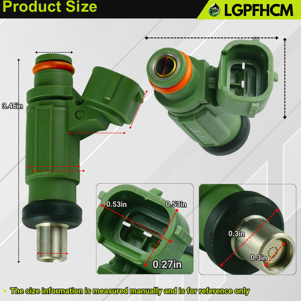 1 Pcs 5B4137610000 5B4-13761-00-00 Fuel Injector Compatible with Yamaha Rhino 700 2008 2009 2010 2011 2012 2013 12 Holes # 5B4-13761-00