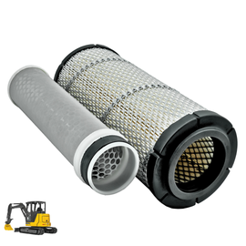 RD158-42270 RD158-42280 Air Filter Set Fit for Kubota Excavators KX040-4 Loaders R430 ForJohn Deere Excavators 30G 35G 50G For Yanmar Excavators VIO50-6A Replace # FYD00000374 FYD00001540 WA10854 WA10890