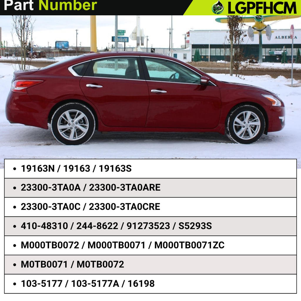 19163N Starter Motor for Nissan Altima 2013 2014 2015 2016 2017 2018 For Nissan Rogue 2014 2015 2016 2017 2018 2019 2020 L4 2.5L # 23300-3TA0C M000TB0071 M000TB0072 23300-3TA0A 410-48310