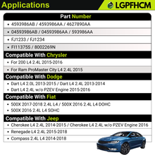 Load image into Gallery viewer, 4PCS 04593986AB 4593986AB Fuel Injectors For Chrysler 200 For Dodge Dart For Ram ProMaster City 2015 For Jeep Cherokee Renegade 2014 2015 2016 2017 L4 2.0L 2.4L