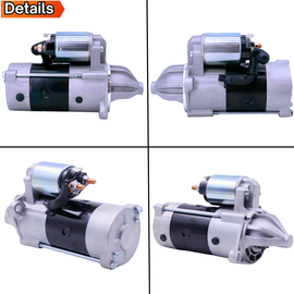 12V 9T 1.7Kw 15221-63014 Starter Motor Compatible with Kubota Excavator KX121-2 for Kubota Tractor L175 L175F L185 L185DT L185F L2350DT L2350F #17311-63010 15221-63016 15221-63015