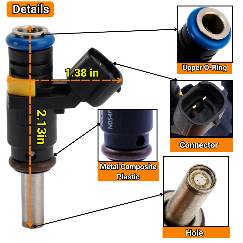 2PCS 420874841 A2C95638300 Fuel Injectors Compatible with Can-Am Outlander & Renegade 450 L 450  850 800R Max For Traxter Defender Max HD8 HD10 HD9 For Commander 800R 850 Maverick Trail 1000