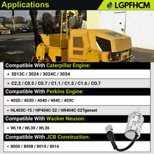 Load image into Gallery viewer, 12V 185206452 U85206520 Fuel Stop Shutoff Solenoid Valve Compatible with Perkins 402D 403D 404D 404C 403C HL403C-15 HR404C-22T For Caterpillar For Cat Engine 3011C 3013 3013C 3024C 3034 216 226 228 232 242 # U85206452 U85206451 185206451 185206450