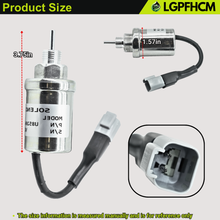 Load image into Gallery viewer, 12V 185206452 U85206520 Fuel Stop Shutoff Solenoid Valve Compatible with Perkins 402D 403D 404D 404C 403C HL403C-15 HR404C-22T For Caterpillar For Cat Engine 3011C 3013 3013C 3024C 3034 216 226 228 232 242 # U85206452 U85206451 185206451 185206450