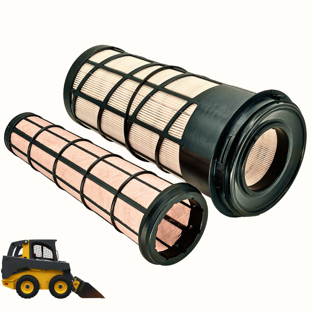 RE282286 RE282287 Air Filter Kit Compatible with John Deere 318D 319D 320D 323D 5045D 5045E 5050E 5055E 5060E 5065E 5075E 5075EF