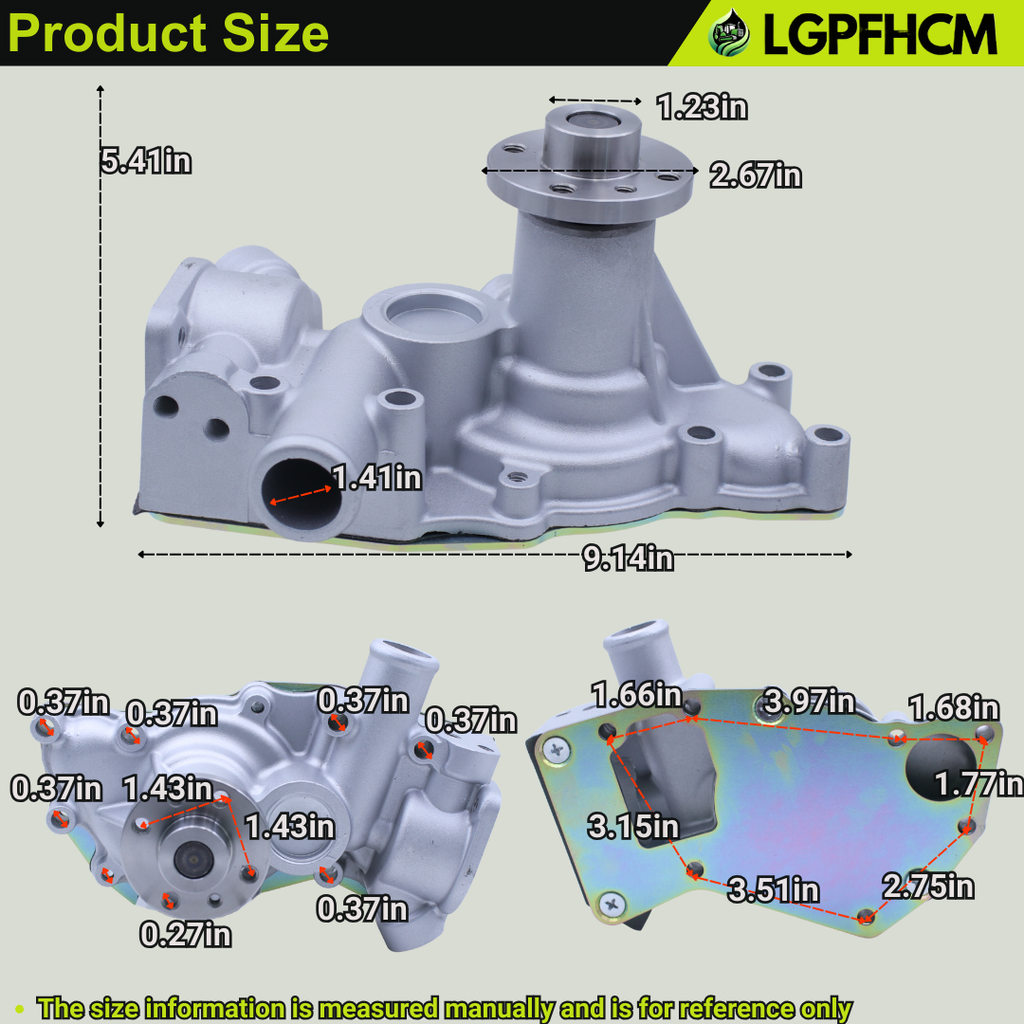 8981262311 8981262312 8981262313 Engine Water Pump for Isuzu Engine 3LD1 3LD2 4LB1 4LC1 4LE1 4LE2