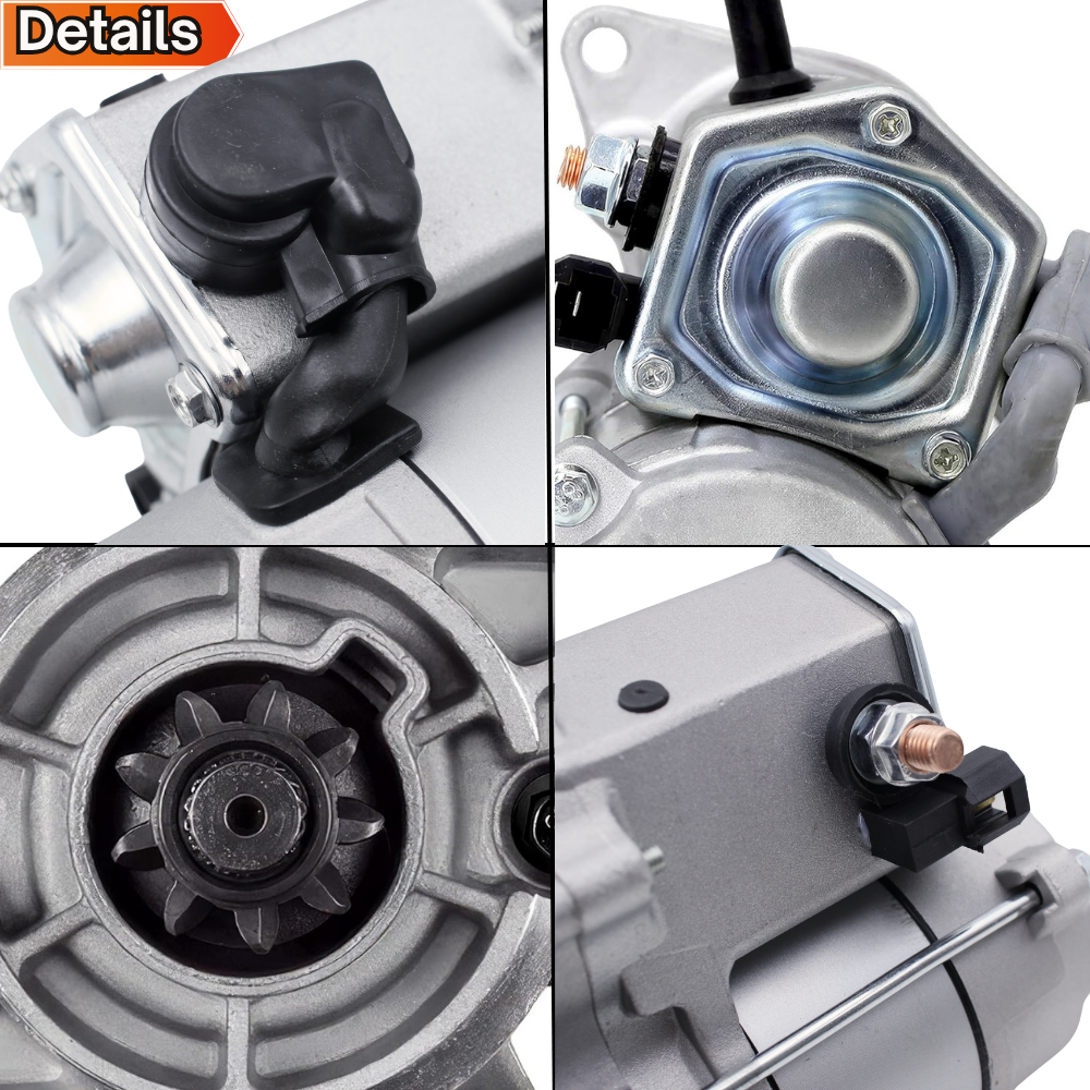 12V 9T 16614-63010 Starter Motor Compatible With Kubota Engine D1105 D905 D1005 V1505 D722 Excavator K-008 1.2KW