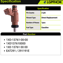 Load image into Gallery viewer, 1XD-13761-00-00 1pcs 4 Holes Fuel Injector for Yamaha ATV Grizzly 700 2016-2023 / Kodiak 700 2016-2023 / Side by Side Wolverine Wolverine R-spec 700 2016-2018 / Viking 700 2014-2024 #EAT291 291191E 1XD137610000