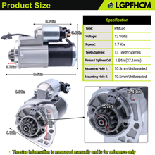 Load image into Gallery viewer, 23300-ET80A 12V 1.7KW 13T Starter Motor Fit for Nissan Sentra L4 2.5L 2007-2012 Rogue S Krom SV 2.5L 2011 Rogue SL 2.5L 2008-2010  Rogue S 2.5L 2008-2013 Rogue Select 2014-2015# 23300-ET80B 19061N 16085 M0TA0271 CCW