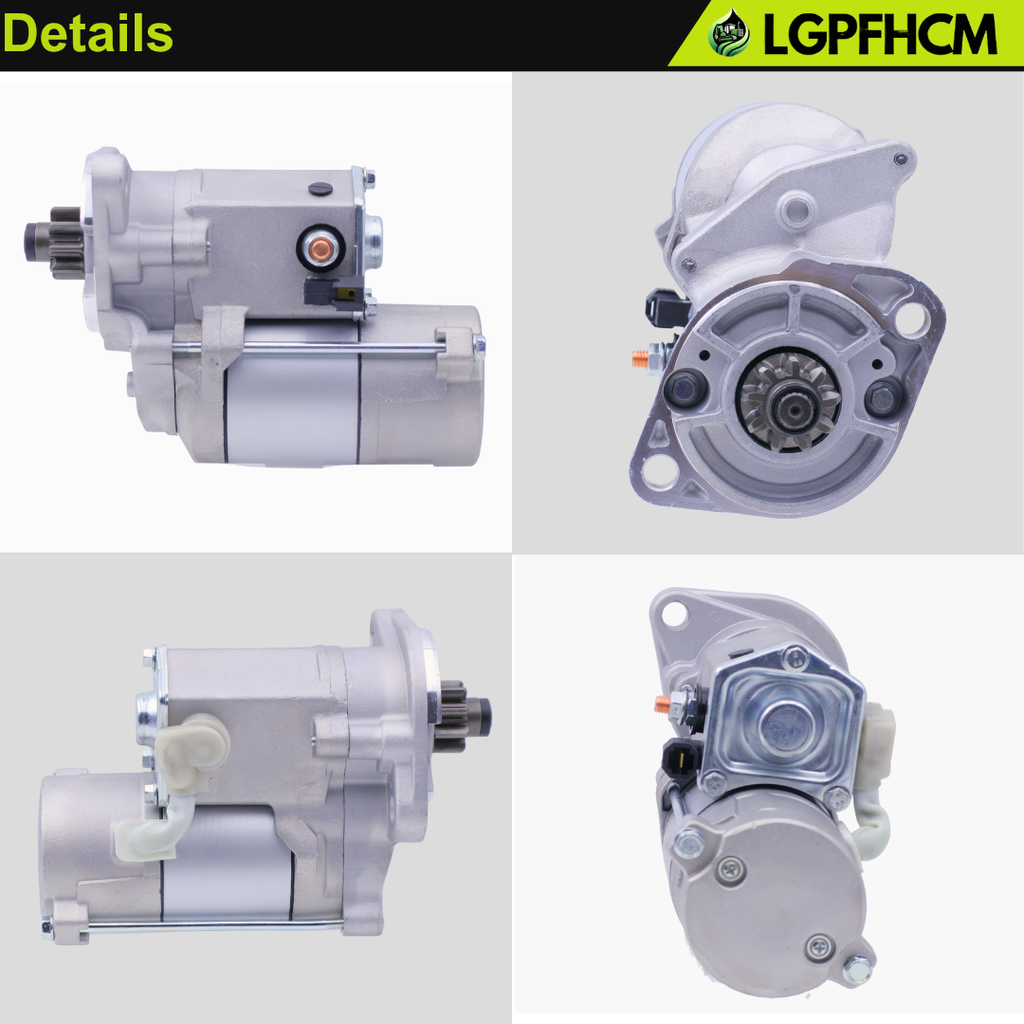 12V 9T Starter Motor 17123-63013 17123-63016 for Kubota Engine V2203MEBH for Kubota Excavator KX121-3 KX161-3 Tractor L3430HSTC L4330HSTC L4740GST L48 L5030GST L5040GST L5240HST L5740HST 2.0KW