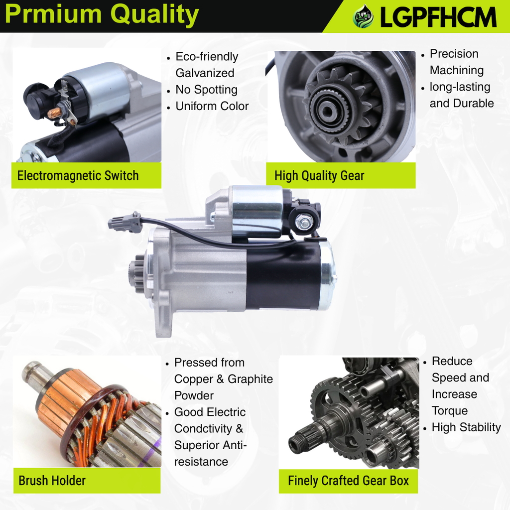 23300-ET80A 12V 1.7KW 13T Starter Motor Fit for Nissan Sentra L4 2.5L 2007-2012 Rogue S Krom SV 2.5L 2011 Rogue SL 2.5L 2008-2010  Rogue S 2.5L 2008-2013 Rogue Select 2014-2015# 23300-ET80B 19061N 16085 M0TA0271 CCW