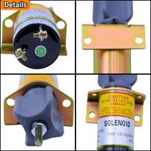 Load image into Gallery viewer, 3740028 1502-12C2U1B1S1 12V 2 Terminals Fuel Shut Off Solenoid For Trombetta For JLG Lift For Kubota Engine WG-750 DF-750 DF-752 DF-972 D-905 D1105 Z482 For Dual Fuel Engine Z-34-22 Z-45-22