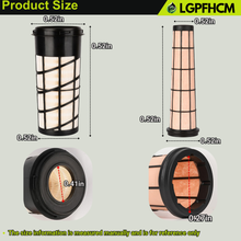 Load image into Gallery viewer, RE282286 RE282287 Air Filter Kit Compatible with John Deere 318D 319D 320D 323D 5045D 5045E 5050E 5055E 5060E 5065E 5075E 5075EF