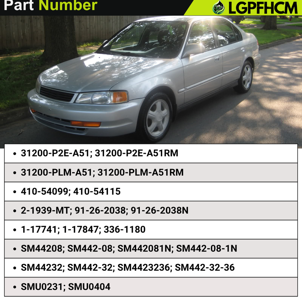 31200-P2E-A51 12V 1.2KW 9T Starter Motor Fit For Honda Civic 1.6L 1998-2000 For Honda Civic 1998 1999 2000 2021 2022 2023 2024 2025 For Acura EL 1.6L w/Auto Trans 1998-2005 1.7L