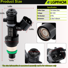 Load image into Gallery viewer, 4PCS FBY2855 Fuel Injectors Compatible with Nissan Altima 2.5L 2015-2018 For Rogue 2.5L 2014 2015 2017 2018 For NV200 2.0L L4 2018 2019 2020 2021 18 Holes 166009HP0A 166009HU0A FBY2855 84212412