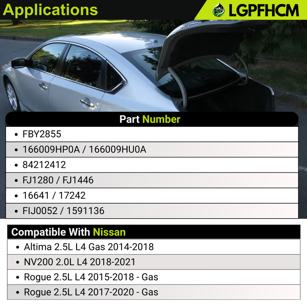 4PCS FBY2855 Fuel Injectors Compatible with Nissan Altima 2.5L 2015-2018 For Rogue 2.5L 2014 2015 2017 2018 For NV200 2.0L L4 2018 2019 2020 2021 18 Holes 166009HP0A 166009HU0A FBY2855 84212412