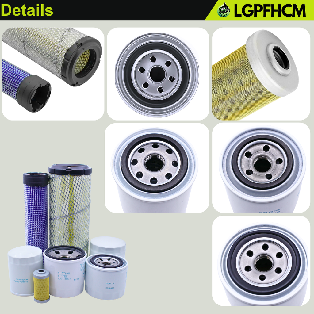 Filter Kit TC620-93230 HH164-32430 TC422-82620 1J800-43170 1G311-43380 HHK70-14070 Compatible with Kubota L3301 & L3901 w/D1803 L3901HST Engine