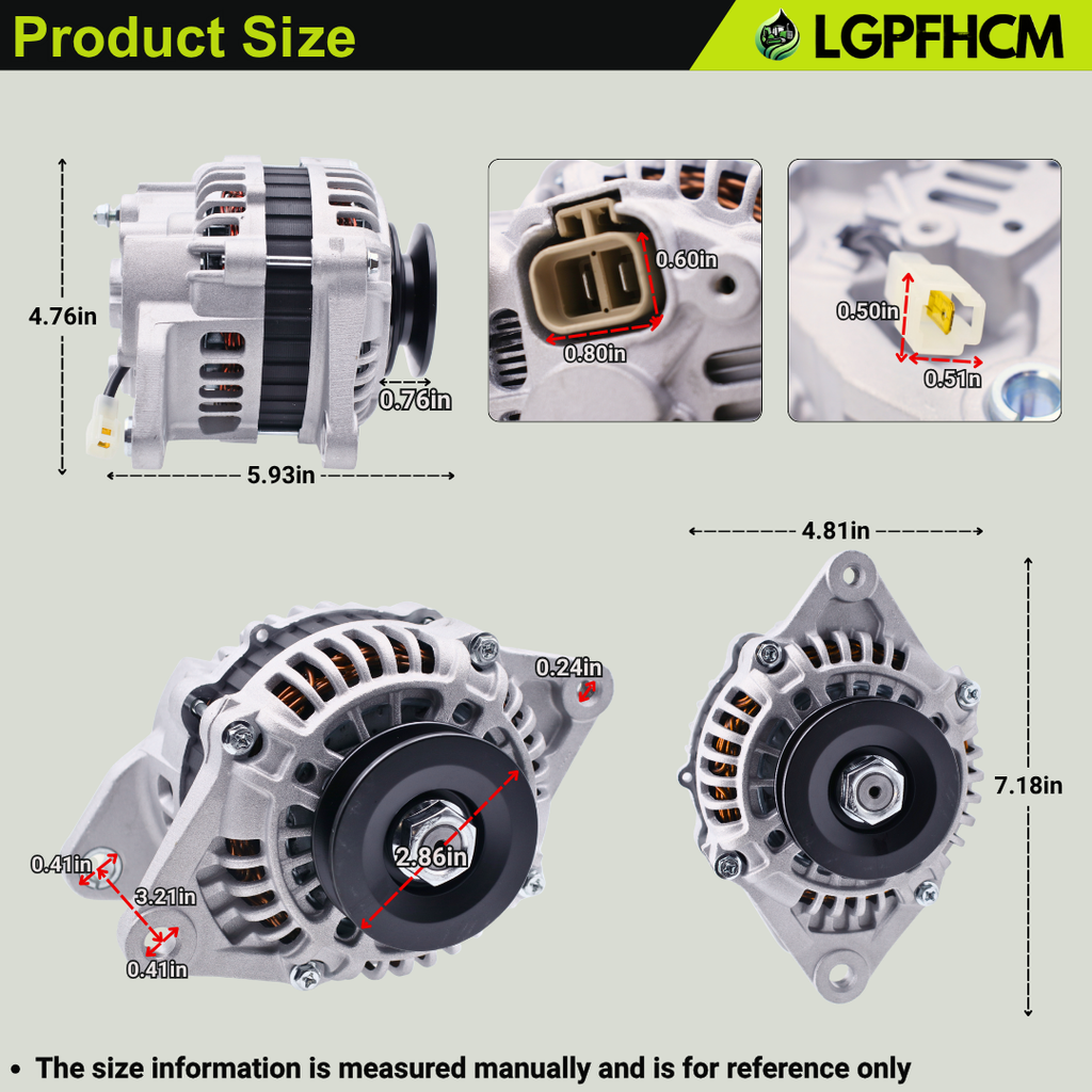 397-9953 12V 80A Alternator High Output 1-Groove Clutch Pulley Fit For Caterpillar 236D 242D 246D 257D 259D 262D 277D 279D 287D 289D #23992N 1G398-64012 A5TA8277 400-48