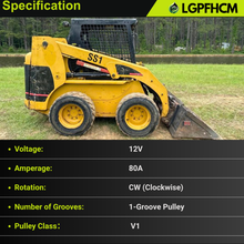 Load image into Gallery viewer, 397-9953 12V 80A Alternator High Output 1-Groove Clutch Pulley Fit For Caterpillar 236D 242D 246D 257D 259D 262D 277D 279D 287D 289D #23992N 1G398-64012 A5TA8277 400-48