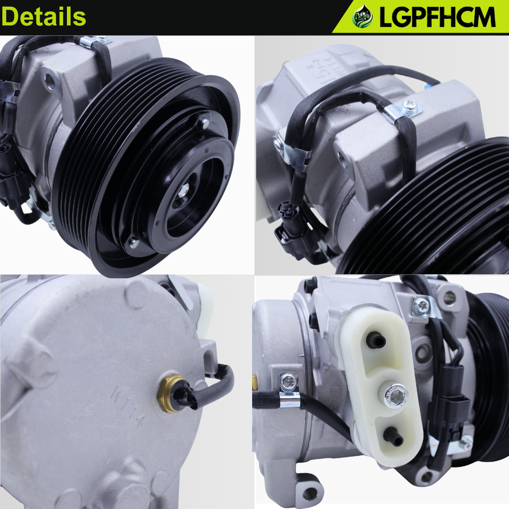 A/C Compressor 10S15C 140mm Pulley for Freightliner 108SD 114SD Business Class M2 M2 106 M2 112 / Western Star 4700SB / 4700SF / 4800SB 4800SF 4900EX 4900FA 4900SA 5700XE 6900XD (8-Grooves) QR