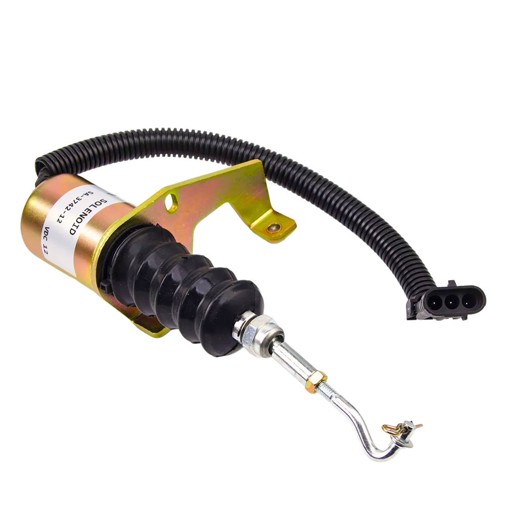 3932017 SA-3742-12 12V Fuel Shutoff Solenoid Valve With Bracket Kits for Deutz Bosch RSV Engine Solenoid Coil