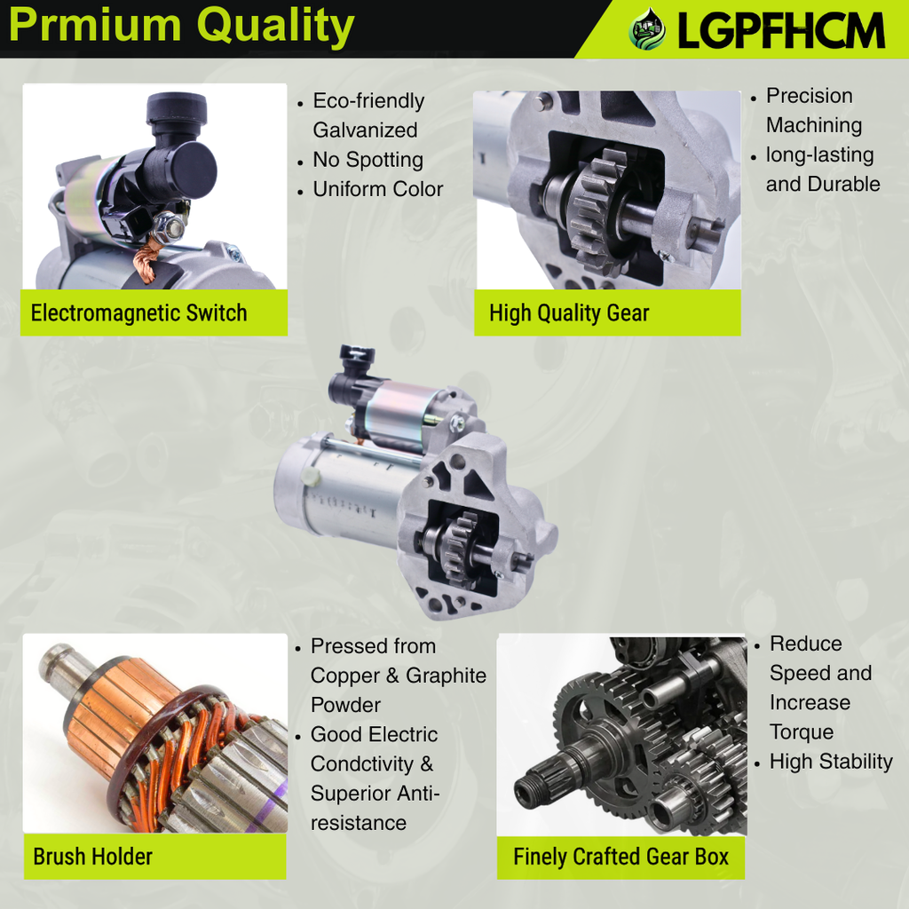 410-52492 12V 1.8KW 19T Starter Compatible with Honda Pilot 2009 2010 2011 2012 2013 2014 For Odyssey V6 3.5L 2011-2013 For Acura TL 2010-2011 V6 3.7L #31200-RN0-A01 Rotation CCW