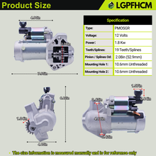 Load image into Gallery viewer, 410-52492 12V 1.8KW 19T Starter Compatible with Honda Pilot 2009 2010 2011 2012 2013 2014 For Odyssey V6 3.5L 2011-2013 For Acura TL 2010-2011 V6 3.7L #31200-RN0-A01 Rotation CCW