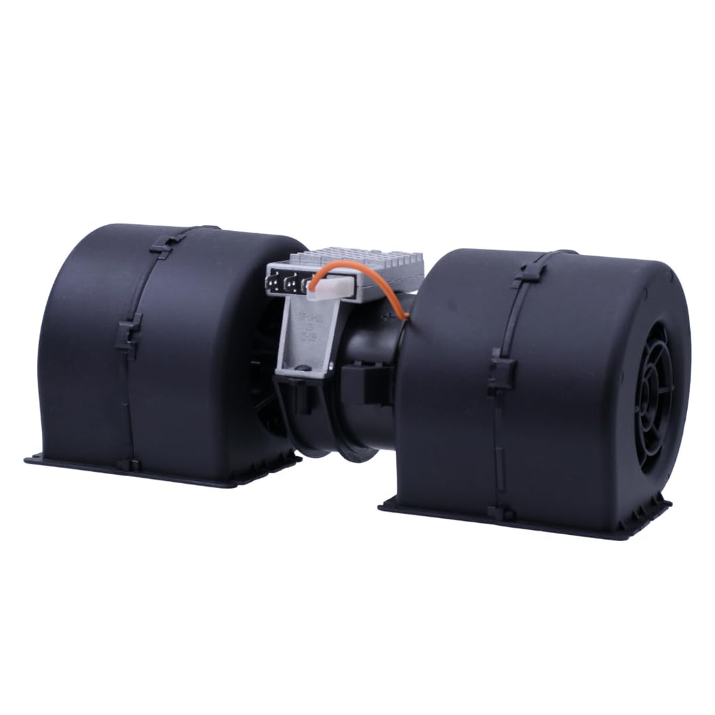 008-A39-02 12V 3 Speed Double Wheel Blower Motor Assembly Compatible with John Deere 312 314 316 317 318 319 320 323 324 325 326 328 329 330 331 332 333 Series Skid Steer Loader # AT441565 30003139