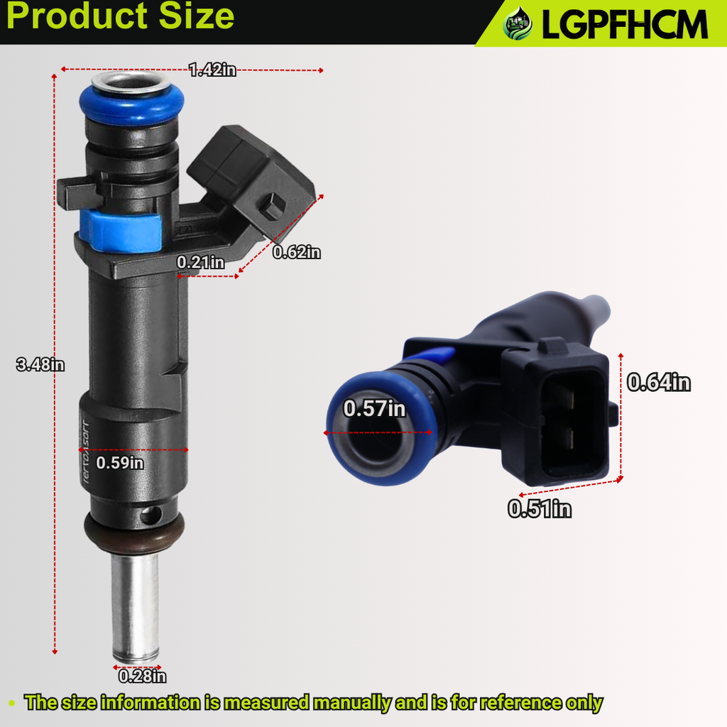 GM55570284 4Pcs Fuel Injectors Compatible with Chevy L4 1.8L Cruze 2011-2015 Cruze Limited L4 1.8L 2016 Sonic 2012-2018 8 Holes