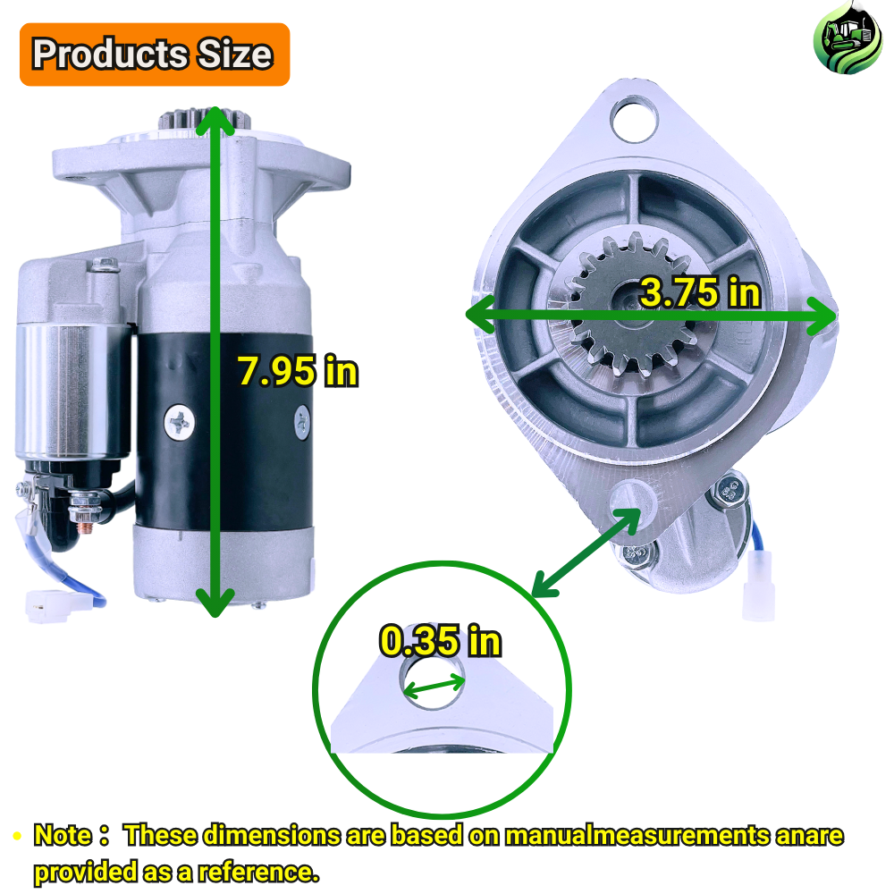 12V 15T 2KW Starter Motor 129136-77011 129400-77012 for Yanmar Engine 3TNV88F 4TNV88C 4TN78 4TN82 4TN98 for Komatsu Excavator PC35 PC40 PC50 Sk815 Sk714 4D88e # Vv12913677011 AM878189