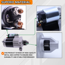 Load image into Gallery viewer, 12V 0.6KW 9T Starter Motor EG371-63010 EG371-63011 Compatible for Kubota ZG222 ZG227 ZG222A-AU ZG222A-AU ZG327P ZG327PA-AU Zero-Turn Mower for Kawasaki Eng FH721D