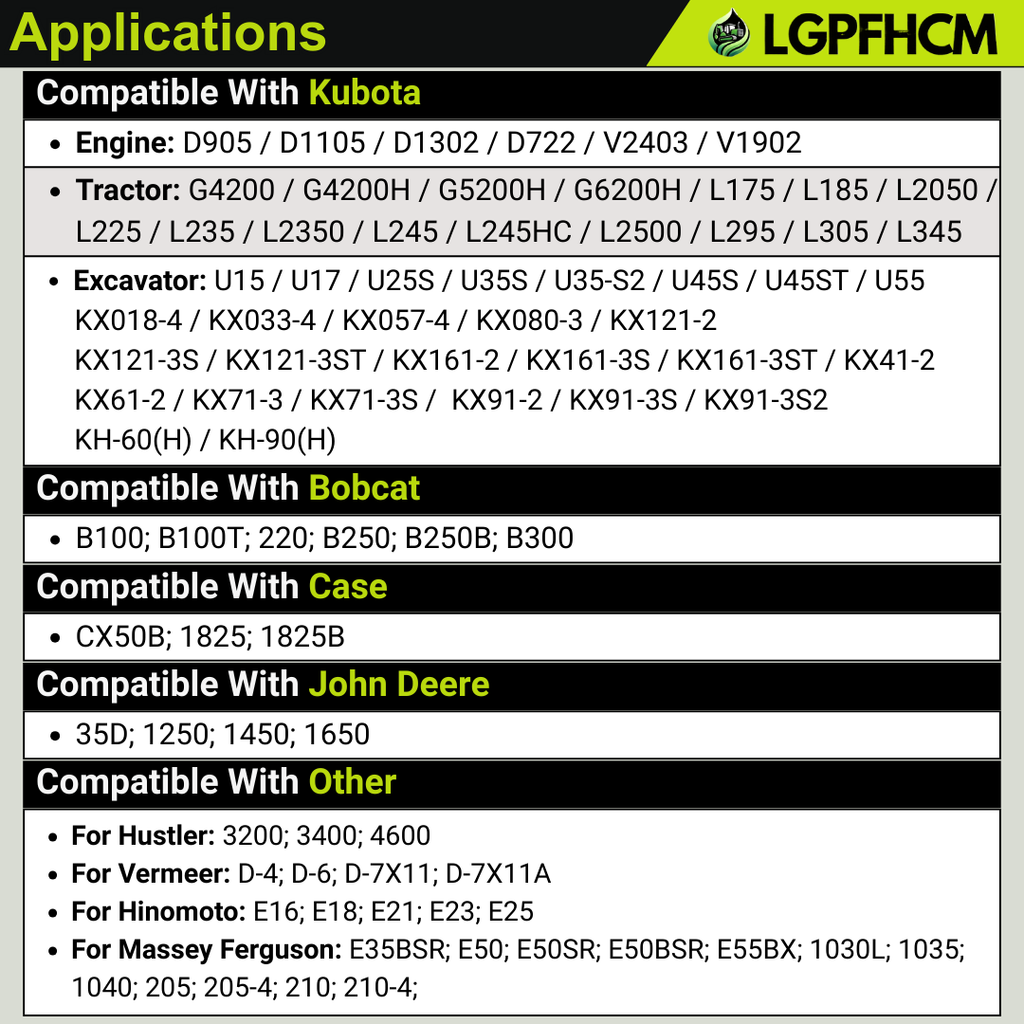 70000-43081 2Pcs Fuel Filter for Kubota Tractor L175 L185 L2050 L225 L235 L2350 L245 L295 L305 G4200 G4200H Engine D905 D1105 D1302 D722 V2403 V1902