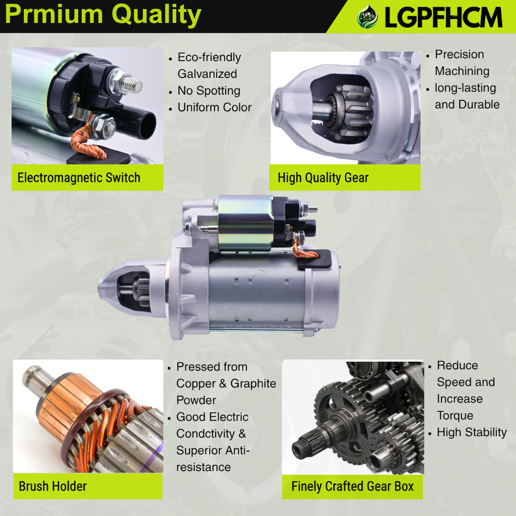 56029780AB 56029780AC 12V 1.2KW 11T Starter Motor For Jeep Grand Cherokee 2016-2020 Wrangler 2018-2023 For Dodge Durango 2016-2020 3.6L Gas CW # 56029780AD 410-52670