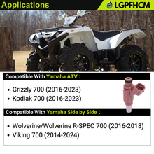 Load image into Gallery viewer, 1XD-13761-00-00 1pcs 4 Holes Fuel Injector for Yamaha ATV Grizzly 700 2016-2023 / Kodiak 700 2016-2023 / Side by Side Wolverine Wolverine R-spec 700 2016-2018 / Viking 700 2014-2024 #EAT291 291191E 1XD137610000