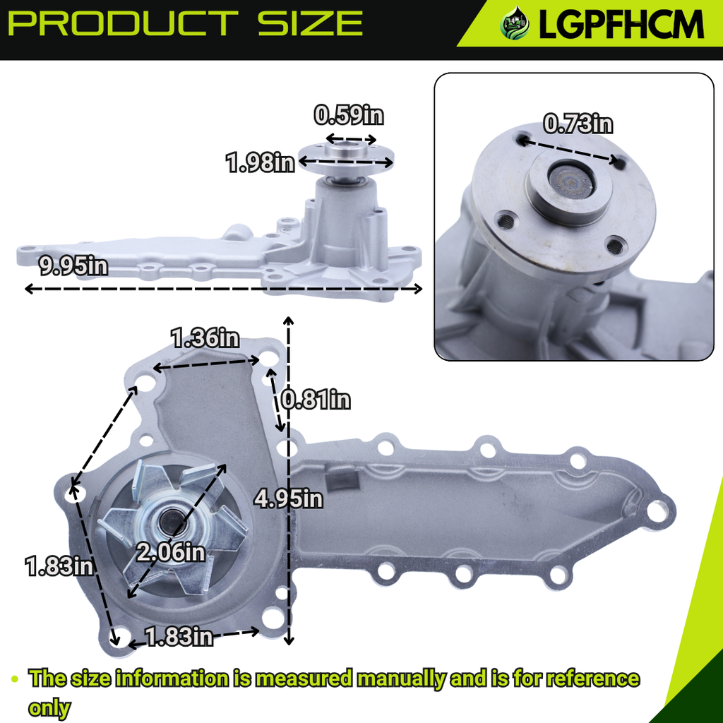 LGPFHCM 25-15568-00SV Engine Water Pump for Carrier Transcold Phoenix Ultra Ct4-134 Engine